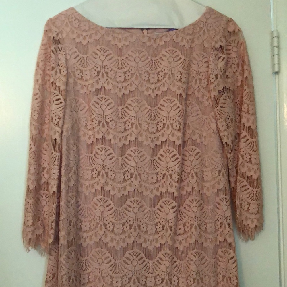 pink midi dress, size 8